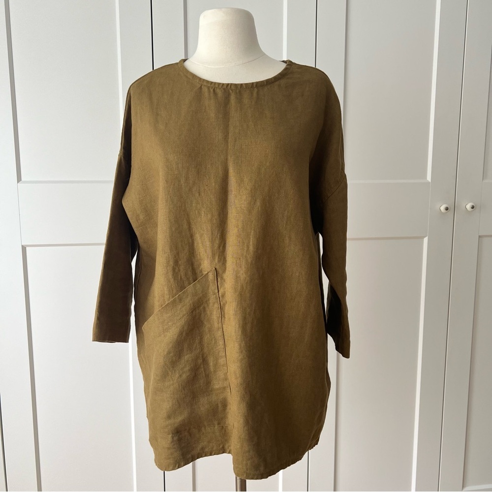 Elizabeth Suzann Long Sleeve Harper Tunic in Midweight Linen sz XX… - Picture 6 of 15